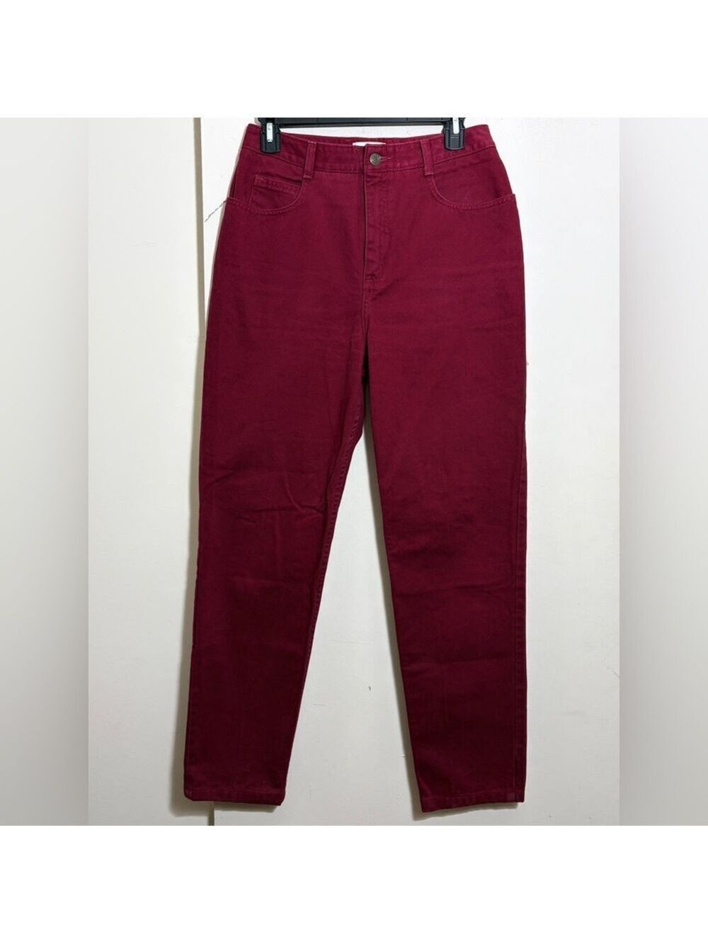 Talbots Womens Burgundy Skinny High Rise 5 Pockets Cotton Jeans Size 8L